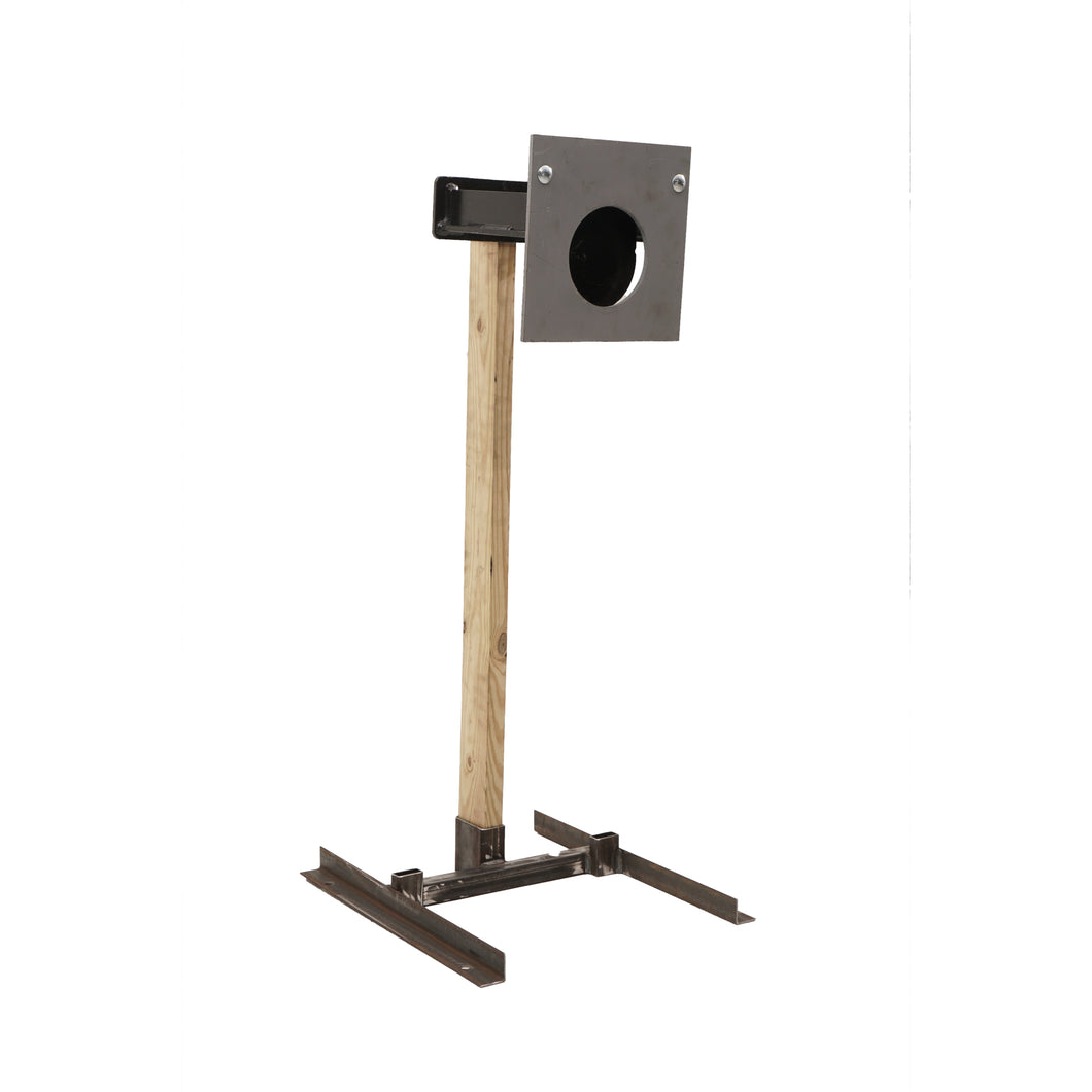 Precision Square 6-inch AR500 steel target system with reactive paddle for shooting practice – Defense Targets