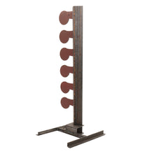 Dueling Tree steel target, 58-inch with six 6-inch AR500 paddles, suitable for pistol and rifle practice – Defense Targets