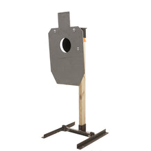 Full size flag steel target, AR500 IPSC with reactive paddle and welded base for shooting practice – Defense Targets