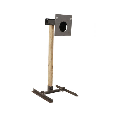 Precision Square 6-inch AR500 steel target system with reactive paddle for shooting practice – Defense Targets
