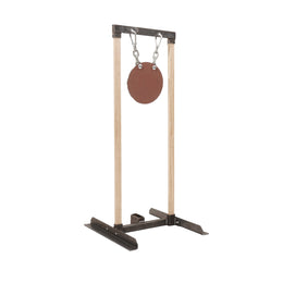 8-inch steel gong target system, AR500 rifle-rated with chains and bracket for shooting practice – Defense Targets