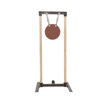 8-inch steel gong target system, AR500 rifle-rated with chains and bracket for shooting practice – Defense Targets