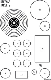 Numbers paper target, 20x32 inches, training and bullseye shooting target for practice – Defense Targets