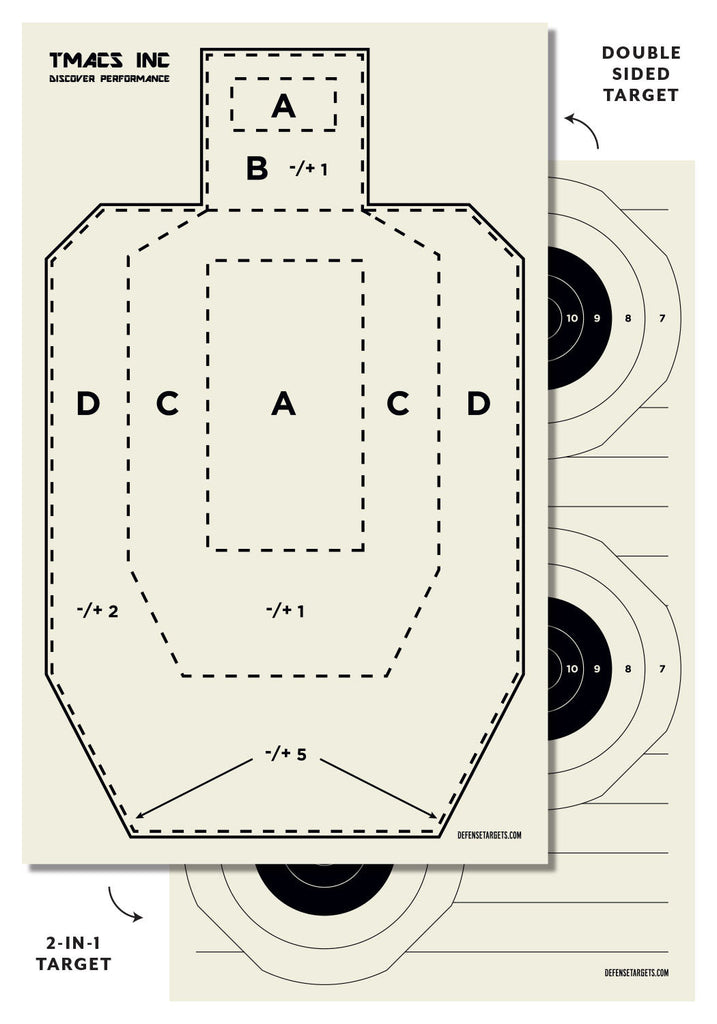 TMACS INC Paper Targets (25 Pack) – 20″ × 32″ IPSC & B8 Training Paper ...