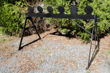 Commercial grade plate rack target system with 6 AR500 steel paddles, shooting target setup – Defense Targets