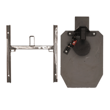 Full size flag steel target, AR500 IPSC with reactive paddle and welded base for shooting practice – Defense Targets