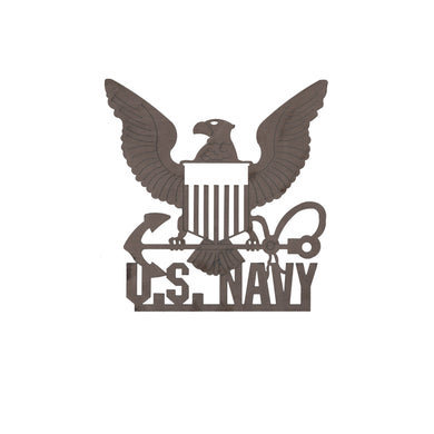 U.S. Navy steel emblem, 12x12 inches, CNC laser-cut decorative target or display piece – Defense Targets