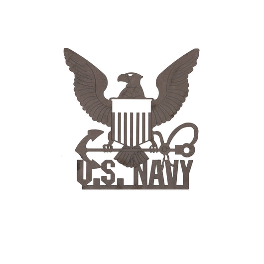 U.S. Navy steel emblem, 12x12 inches, CNC laser-cut decorative target or display piece – Defense Targets